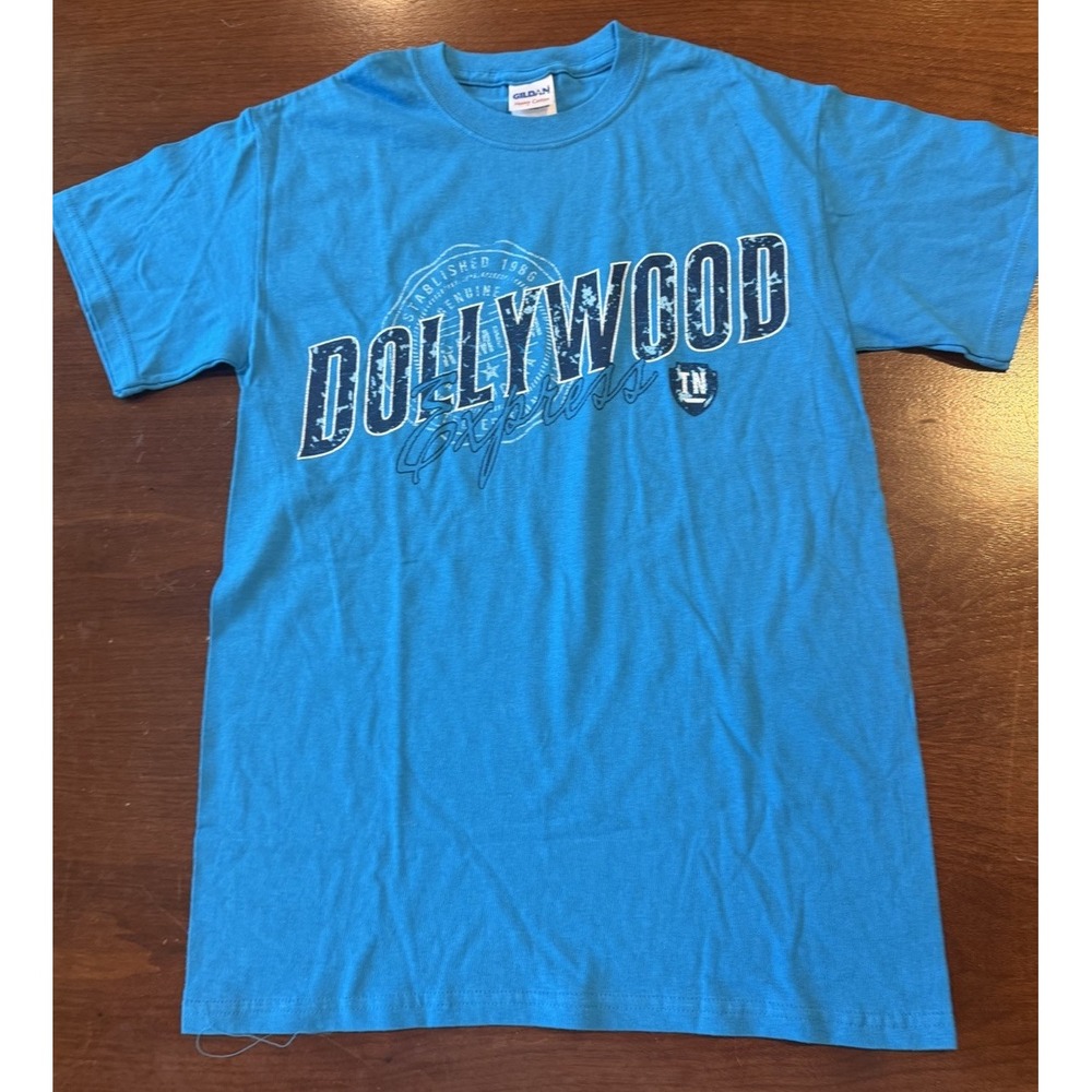 Dollywood Pigeon Forge TN‎ Graphic T-Shirt Blue Gildan Heavy Cotton Size Small